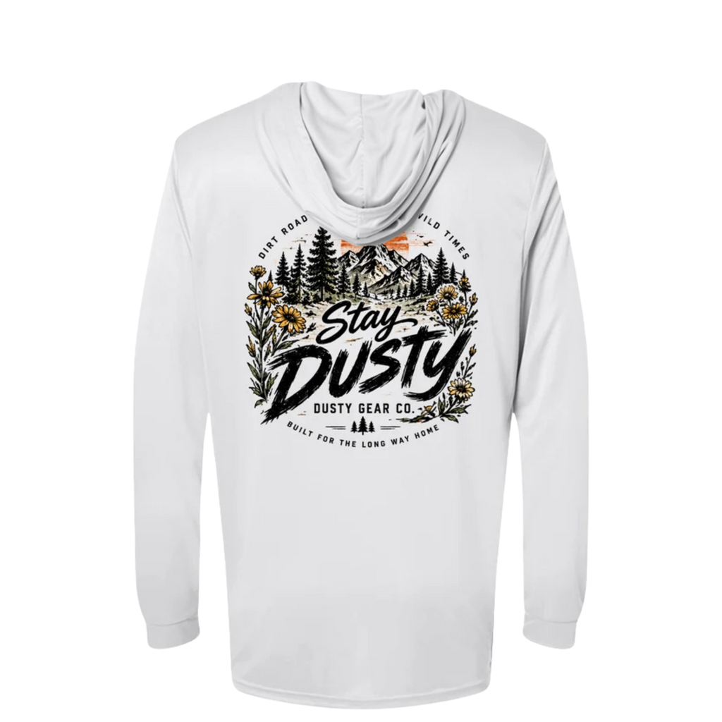 Ladies Dusty UPF 50+ Floral Performance Hooded Long Sleeve